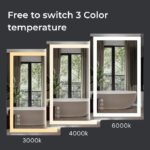 Aqua Frameless LED Mirror with Front & Backlight - Image 4