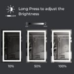 Aqua Frameless LED Mirror with Front & Backlight - Image 5
