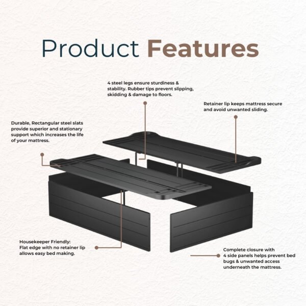 Platform Bed Frame 17" - Full XL - Image 2