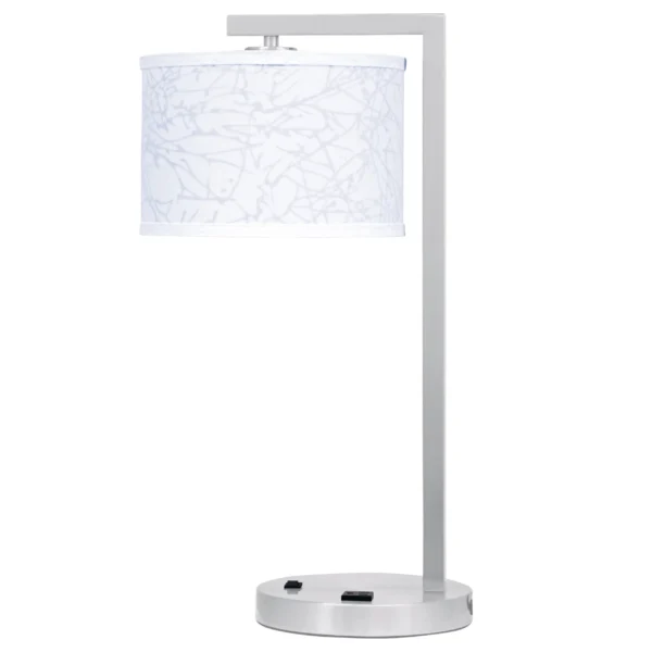 Mainstay Single Table Lamp with 1 Outlet - Image 1