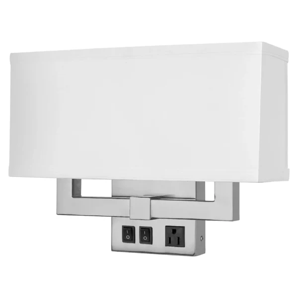 Gatsby Double Wall Lamp with 1 Outlet - Image 1