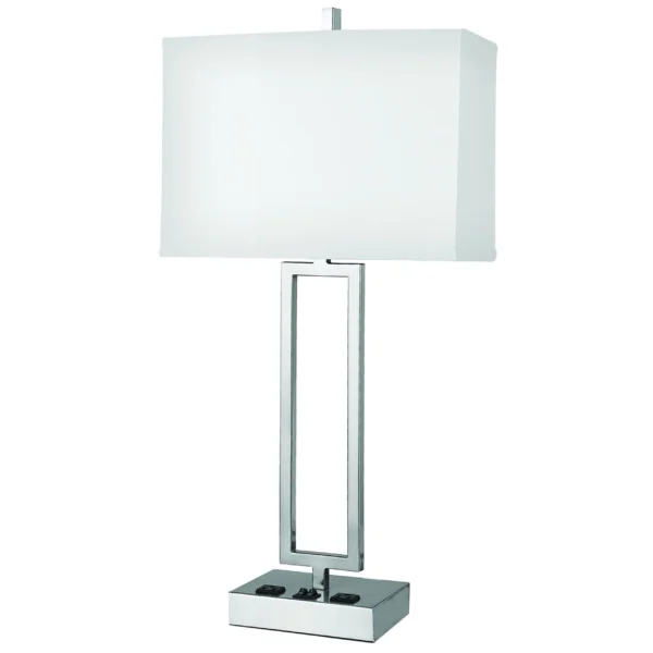 Gatsby Twin Table Lamp with 2 Outlets - Image 1