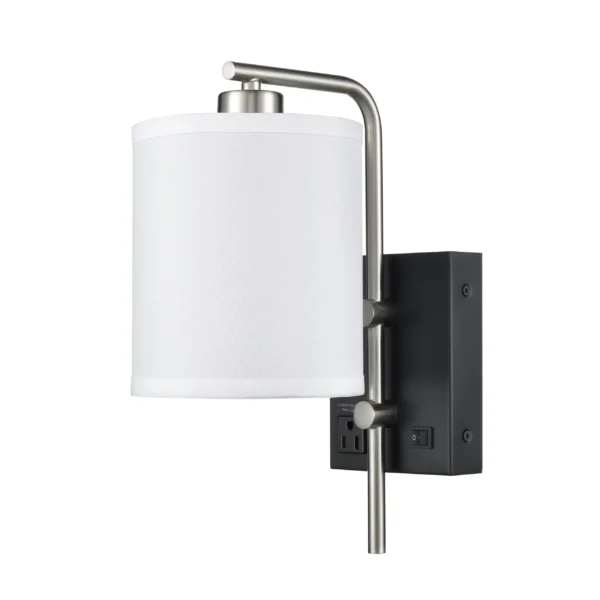 Valeria Single Wall Lamp with 1 Outlet - Image 1