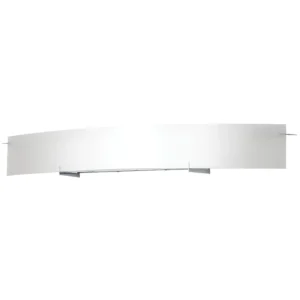 Polished Chrome Vanity Light with Frosted Glass Shade