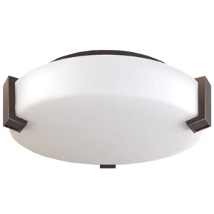 Dark Bronze Ceiling Light with Frosted Acrylic Shade