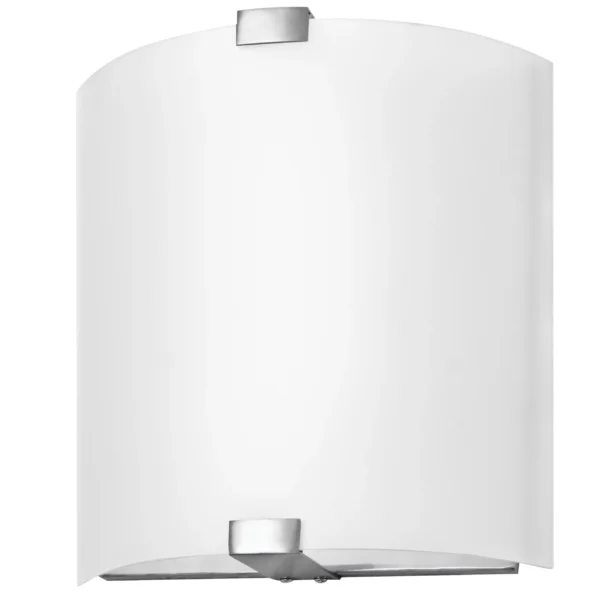 12"H Brushed Nickel Wall Sconce with Frosted Glass Shade - Image 1