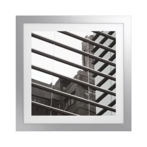 Geometric Square Artwork with Fornari Silver Frame