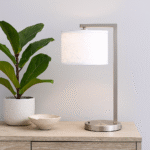 Mainstay Single Table Lamp with 1 Outlet