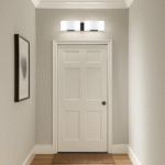 24"W Dark Bronze Vanity Light with Frosted Acrylic Shade