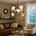 Rise and Shine City Pendant @ High Back Trio Chairs