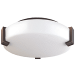 12"W Dark Bronze Ceiling Light with Frosted Acrylic Shade - Image 2