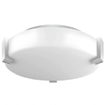 12"W Satin Nickel Ceiling Light with Frosted Acrylic Shade - Image 2