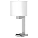 Truly Yours Twin Table Lamp with 2 Outlets & 1 USB - Image 2