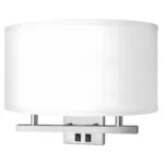 13.5"H Double wall lamp with brushed nickel finish - Image 2