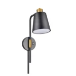 18"H Plug In Wall Sconce with Touch Dimmer Switch and Cord Cover - Image 2
