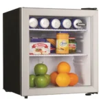 Danby® Compact All-Refrigerator, 1.6 Cu Ft, Defrost Drain, Glass Door with Stainless Steel Trim