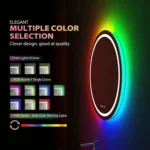 United Round RGB LED Bathroom Mirror - Front & Back Lit, Dimmable, Inbuilt Defogger, 3-in-1 CCT, Shatter-Resistant, Touch Sensor - Image 6