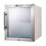 Summit Compact Refrigerator, 1.7 Cu Ft, Auto Defrost, Glass Door with Stainless Steel Trim