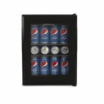 Innovative Hospitality Compact Refrigerator, 25L, Auto Defrost, Black with Frameless Glass Door