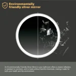 United Round LED Bathroom Mirror – Front & Back Lit, Dimmable, Inbuilt Defogger, 3-in-1 CCT, Shatter-Resistant, Touch Sensor - Image 7