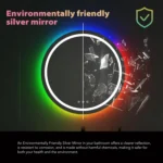 United Round RGB LED Bathroom Mirror - Front & Back Lit, Dimmable, Inbuilt Defogger, 3-in-1 CCT, Shatter-Resistant, Touch Sensor - Image 8