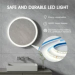 United Round LED Bathroom Mirror – Front & Back Lit, Dimmable, Inbuilt Defogger, 3-in-1 CCT, Shatter-Resistant, Touch Sensor - Image 8