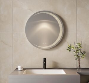 United Round LED Bathroom Mirror 3-in-1 CCT, Touch Sensor