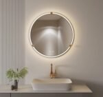 United Round LED Bathroom Mirror – Front & Back Lit, Dimmable, Inbuilt Defogger, 3-in-1 CCT, Shatter-Resistant, Touch Sensor