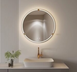 United Round LED Bathroom Mirror 3-in-1 CCT, Touch Sensor
