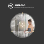 United Round LED Bathroom Mirror – Front & Back Lit, Dimmable, Inbuilt Defogger, 3-in-1 CCT, Shatter-Resistant, Touch Sensor - Image 5