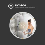United Round LED Bathroom Mirror – Front & Back Lit, Dimmable, Inbuilt Defogger, 3-in-1 CCT, Shatter-Resistant, Touch Sensor - Image 6