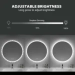United Irregular LED Bathroom Mirror – Front & Back Lit, Dimmable, Inbuilt Defogger, 3-in-1 CCT, Shatter-Resistant, Touch Sensor - Image 3