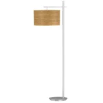 62.25"H Floor lamp with brushed nickel finish