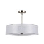 20" Diameter Double Shade Convertible Pendant Light with Branch Pattern on Inner Shade