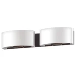 24"W Dark Bronze Vanity Light with Frosted Acrylic Shade