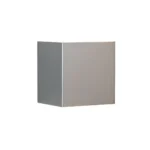 4.5"H Wall sconce with brushed chrome finish and cube shade