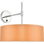 17"H Plug In Drum Style Sconce with Acrylic Diffuser