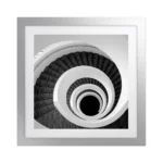 Geometric Square Artwork with Fornari Silver Frame