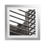 Geometric Square Artwork with Fornari Silver Frame
