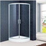 KMRY Modern Hotel Aluminium Framed Round Shower Glass Enclosure Tempered Glass Sliding With Base