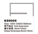 KMRY New Style Bypass Corner Wall to Wall Shower Enclosure Frameless Sliding Glass Shower Door for Bathroom Tempered Glass - Image 4