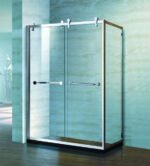 High Quality Aluminum Shower Stall Enclosure Brushed Frame Sliding Open Isolated Corner Cabin Glass for Bathroom Shower Room - Image 4