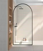 KMRY Super Creative Frameless Bathroom Design Soft Close Hinge Tempered Glass Shower Door Walk-in Shower Glass Panel - Image 5