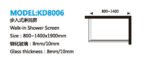 KMRY KD8006C Black Matte Modern Bathroom Shower Panel Door Shower Screen Walk in Shower Door - Image 6