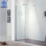 KMRY Frameless Aluminum Wall Profile U Channel Bath Screen Stand up Panel Shower Door Walk-In Shower Screen for Bathroom