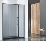 Factory Wholesale Open inside outside Frameless Swing Shower Door Matte Black Pivot Glass Screen Tempered Glass Hinge Open Style - Image 3