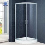 Factory Direct 8mm Curved Roller Aluminium Sliding Shower Doors with Frame Square Appearance Bathroom Base for Modern Bathrooms