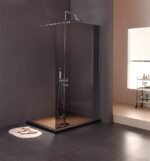 KMRY KD8006C Black Matte Modern Bathroom Shower Panel Door Shower Screen Walk in Shower Door - Image 2
