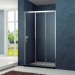 Wholesale Luxury 8mm Tempered Glass Rectangle Shower Screen Folding Open Hotel Sliding Door Aluminum Brushed Straight Soft - Image 4