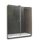 KMRY New Style Bypass Corner Wall to Wall Shower Enclosure Frameless Sliding Glass Shower Door for Bathroom Tempered Glass